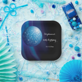 Glamourous 50:e födelsedagen Blue Party Disco Boll