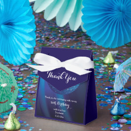 Glamourous 50:e födelsedagen Blue Party Disco Boll Presentaskar