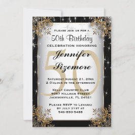 Glamourous Birthday Template - 50:e födelsedagen Inbjudningar