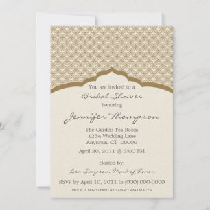 Glamourous Chic Bröllopsfestinladning. Brun Inbjudningar
