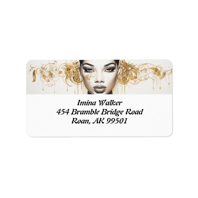 Glamourous Diva Vibes: Diva-ish Delight Label Adressetikett (Framsidan)