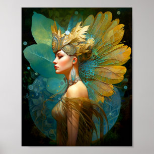 Glamourous Fairy Woman Fantasy Art Poster