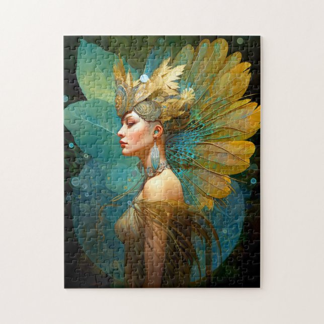 Glamourous Fairy Woman Fantasy Art Pussel (Vertikal)