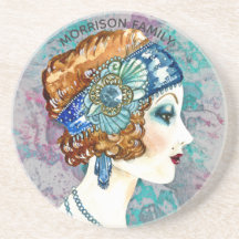 Glamourous Flapper Girl Anpassningsbar Sandstone U