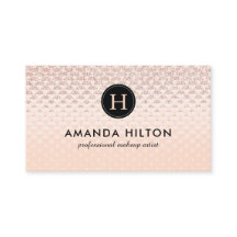 Glamourous rosa guld- visitkortmall