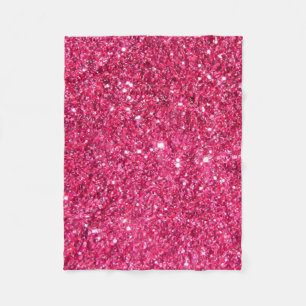 Glamourshock rosaglitter fleecefilt