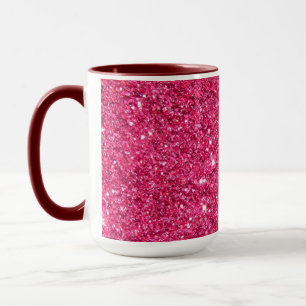 Glamourshock rosaglitter mugg