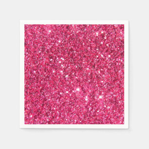Glamourshock rosaglitter pappersservett