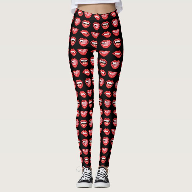 Glamourvampyrläppar Leggings (Framsida)