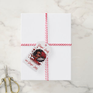 Glamous African American Cupid Presentetikett