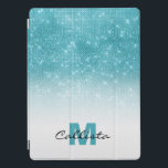 Glamous Aqua Blue Glitter Sequin Ombre Monogram iPad Pro Skydd<br><div class="desc">Denna chic och glamorösa utformning är perfekt för trendiget och snyggten. Den visar en faux tryckt glatt vattenhaltig blå glitter-sekvin och vit bergsgradient. Det är modernt, gigantiskt, söt och coola. Anpassa den här designen med din egen personlig-monogramfamilj namn och/eller initial. ***VIKTIG DESIGN-ANMÄRKNING: Om du vill ha en begäran från anpassad...</div>