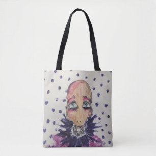 Glamous baby i violett tygkasse
