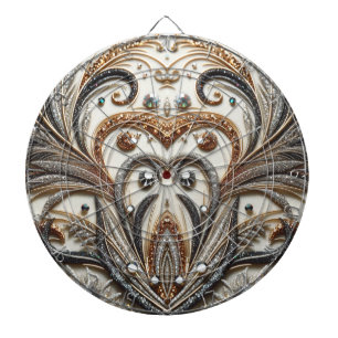 Glamous Baroque Design med Glitter & Gemstones Darttavla