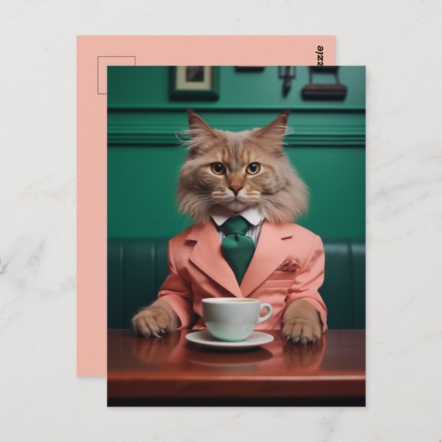 Glamous Bengal Cat Vykort (Fram/baksida)