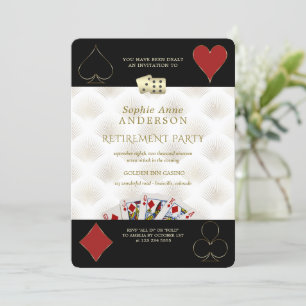 Glamous Casino Vegas Poker Pension Party Inbjudningar