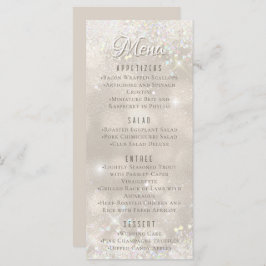 Glamous Champagne Glitter Luxury Bröllop Menu