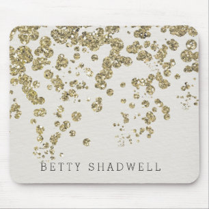 Glamous Champagne Guld Confetti på Elfenbenskusten Musmatta