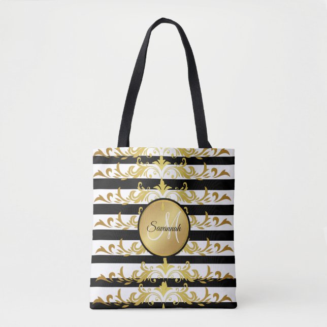 Glamous Chic faux guld metallic rand Tygkasse (Framsida)