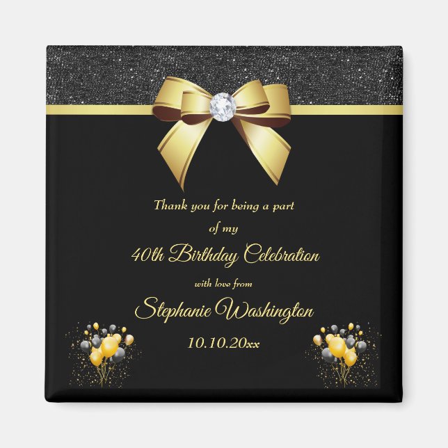 Glamous Elegance Birthday-Tack till förmån för Magnet (Framsidan)