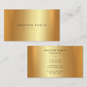 Glamous Elegant Modern Template Luxury Faux Guld Visitkort