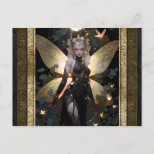 Glamous Fairy Girl Fantasy Art Vykort