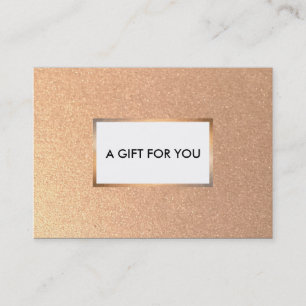 Glamous Faux Copper Guld Gift Card Rabattkort