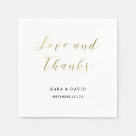 Glamous Faux Guld Classic Bröllop Pappersservett