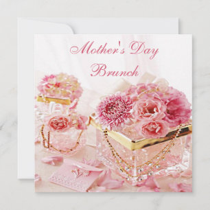 Glamous Flowers & Boxes Mors dag Brunch Inbjudningar