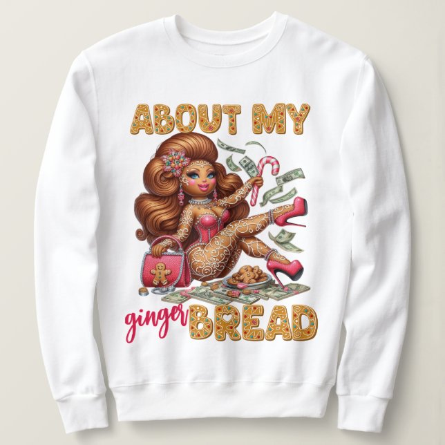 Glamous Gingeregentligen Girl Rosa jul T Shirt (Design framsida)