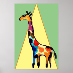 Glamous Giraffe in Spotlight Poster