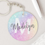 Glamous Glitter Holograph Monogrammed Söt<br><div class="desc">Anpassa enkelt den här eleganten färglös bokeh glitter mönster med ditt eget namn och/eller monogram.</div>