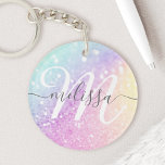 Glamous Glitter Holograph Monogrammed Söt<br><div class="desc">Anpassa enkelt den här eleganten färglös bokeh glitter mönster med ditt eget namn och/eller monogram.</div>