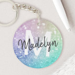 Glamous Glitter Holograph Söt Personlig<br><div class="desc">Anpassa enkelt den här eleganten färglös bokeh glitter mönster med ditt eget namn och/eller monogram.</div>