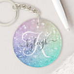 Glamous Glitter Holograph Söt Personlig<br><div class="desc">Anpassa enkelt den här eleganten färglös bokeh glitter mönster med ditt eget namn och/eller monogram.</div>
