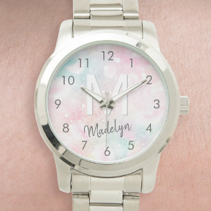 Glamous Glitter Rosa Söt Mönster Armbandsur
