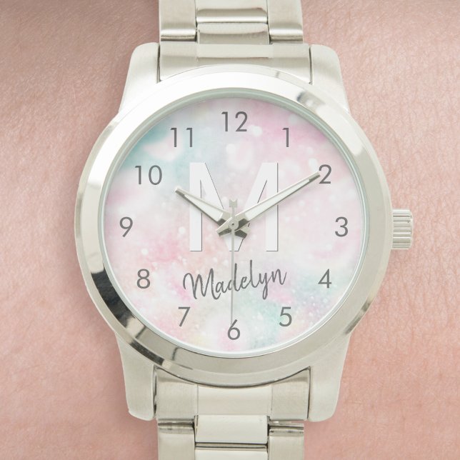 Glamous Glitter Rosa Söt Mönster Armbandsur (Skapare uppladdad)