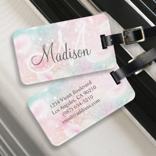 Glamous Glitter Rosa Söt Mönster Bagagebricka