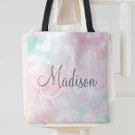Glamous Glitter Rosa Söt Mönster Tygkasse<br><div class="desc">Anpassa enkelt den här söt rosan vid glitter mönster med ditt eget namn och/eller monogram.</div>
