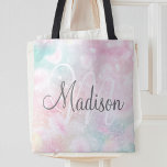 Glamous Glitter Rosa Söt Mönster Tygkasse<br><div class="desc">Anpassa enkelt den här söt rosan vid glitter mönster med ditt eget namn och/eller monogram.</div>