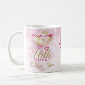 Glamous Goddotters 16:e födelsedagsballong Kaffemugg