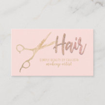 Glamous Gold Foil Glitter Sissors Hair Stylist