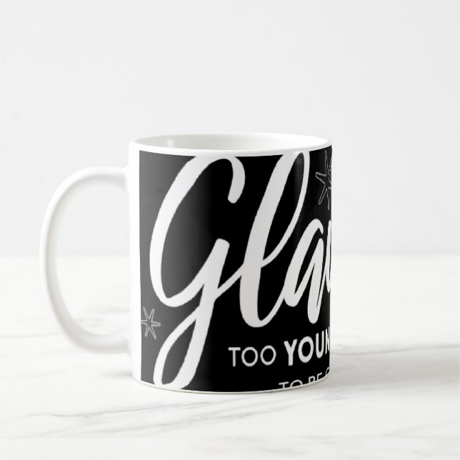 Glamous Grandma Young and Fabulous Glamma Glam M Kaffemugg (Vänster)