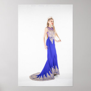 Glamous guddess - Blue Gown & Krona Poster 1