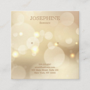 Glamous Guld Bokeh Stud Earring Fyrkantigt Visitkort