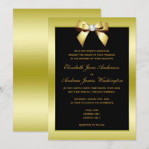Glamous Guld Bow & Black Bröllop