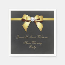 Glamous Guld Bow & Ribbon House Warming