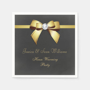 Glamous Guld Bow & Ribbon House Warming Pappersservett