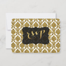 Glamous Guld Damask Gold Foil Bröllop OSA