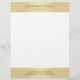 Glamous Guld Elegant Template Modern Trendig Brevhuvud