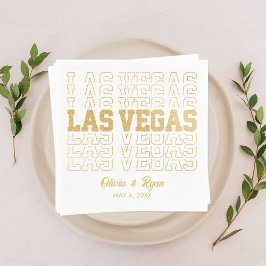 Glamous Guld Glitter Las Vegas Bröllop Napkins Pappersservett